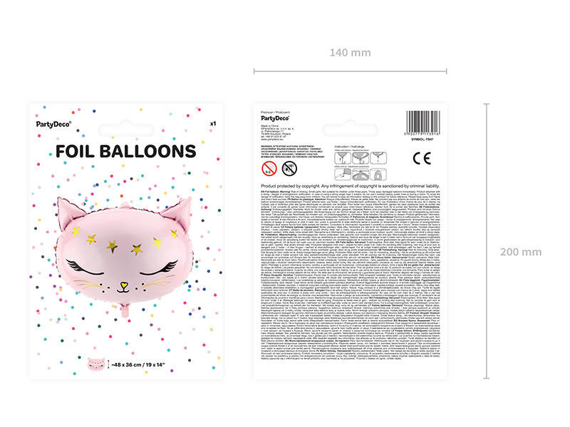 Balon foliowy Kotek 48x36cm FB47 PartyDeco